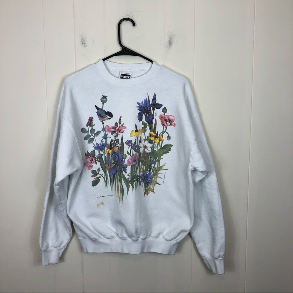 Vintage 90s Tultex Heavyweight Cotton Crewneck Sz M‎